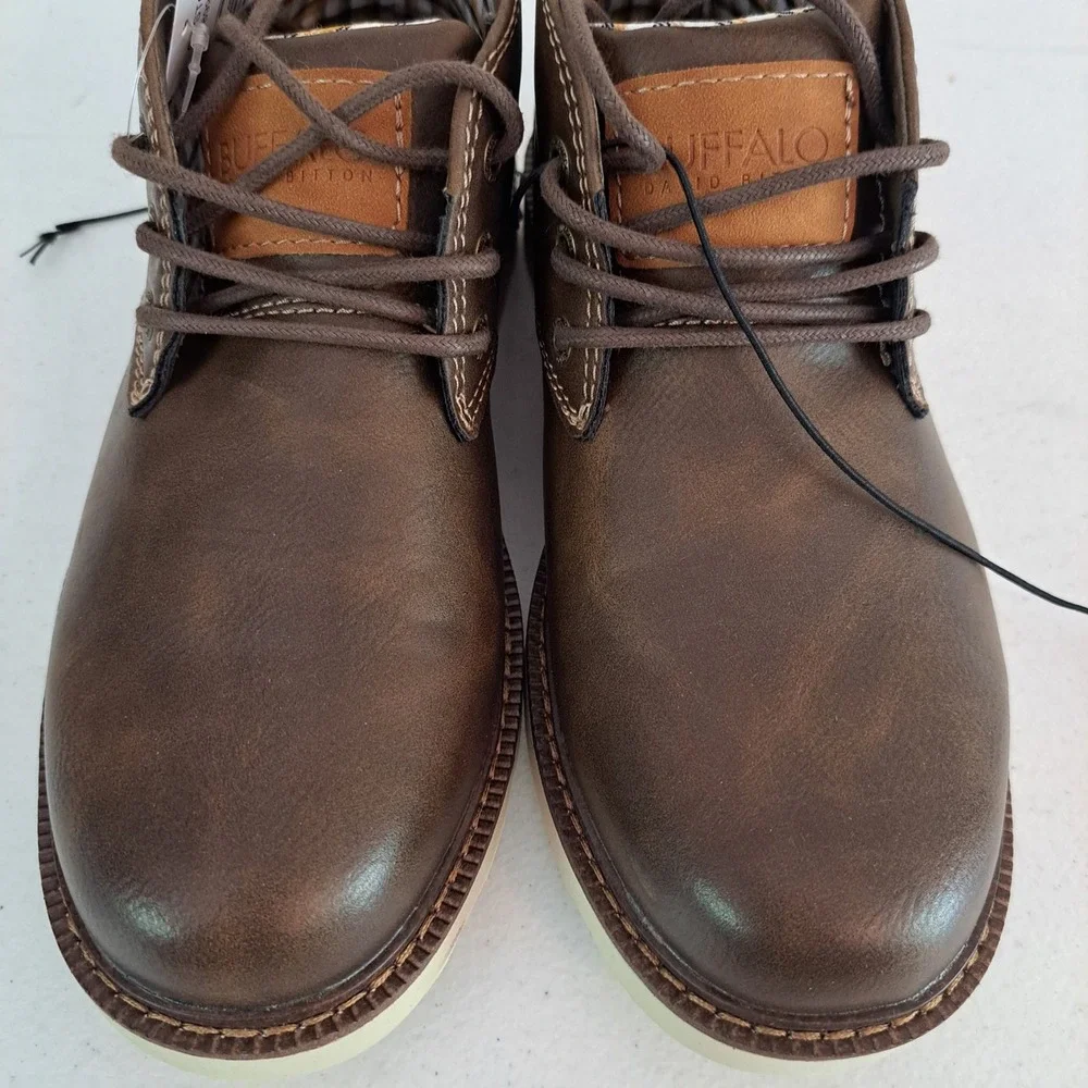 Buffalo Metcalf Chukka Boots Mens 8 Brown New Memory Foam Wedge Sole 1243-609